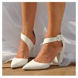 Greek Santorini Sandal Style Satin Block Heels (SALE!)